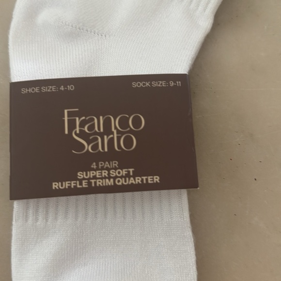 Kensie Luxe Bow Print Quarter Socks Franco Sarto Ruffle Trim 3 Pack Sz 4/10 - Picture 8 of 15